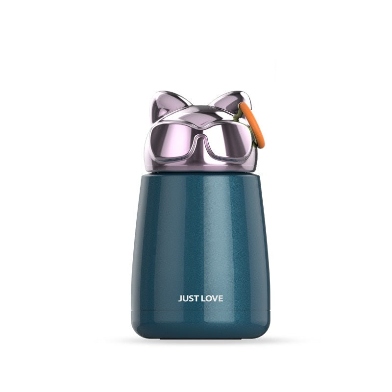 Cute Cat Thermos - 300ml / Blue