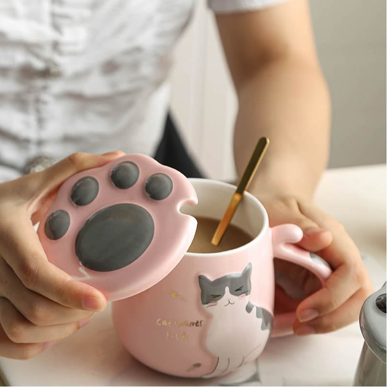 Cute Ceramic Cat Mug