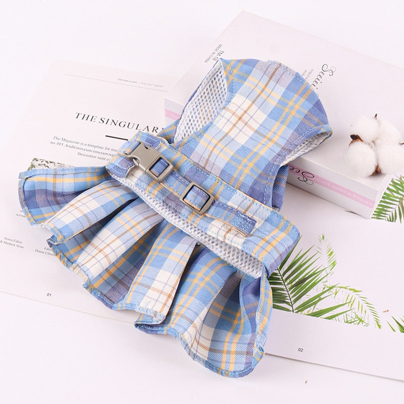 Cute Checkered Cat Dress