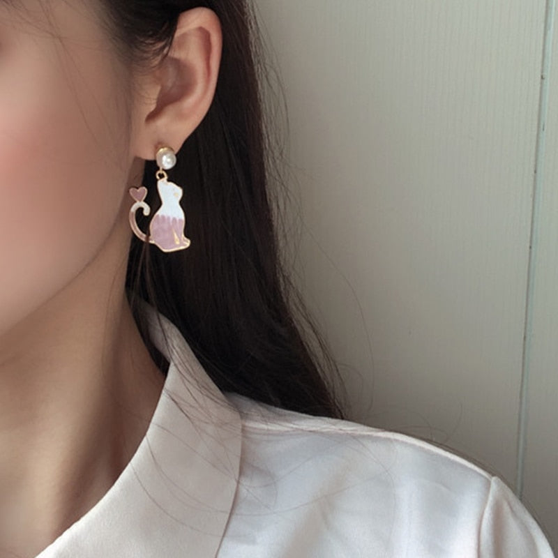 Cute Drop Cat Earrings - Cat earrings