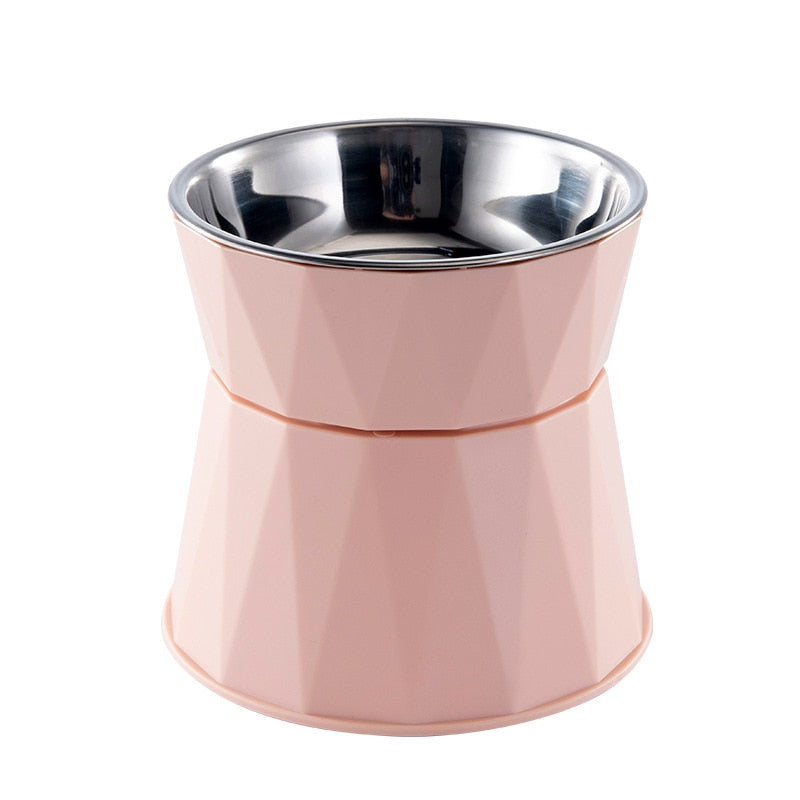 Cute Elevated Cat Bowl - Pink - Cat Bowls