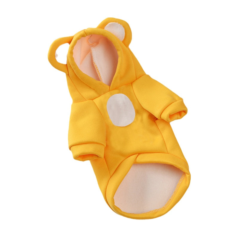 Cute Hoodie Clothes for Cats - Yellow / XS - Clothes for
