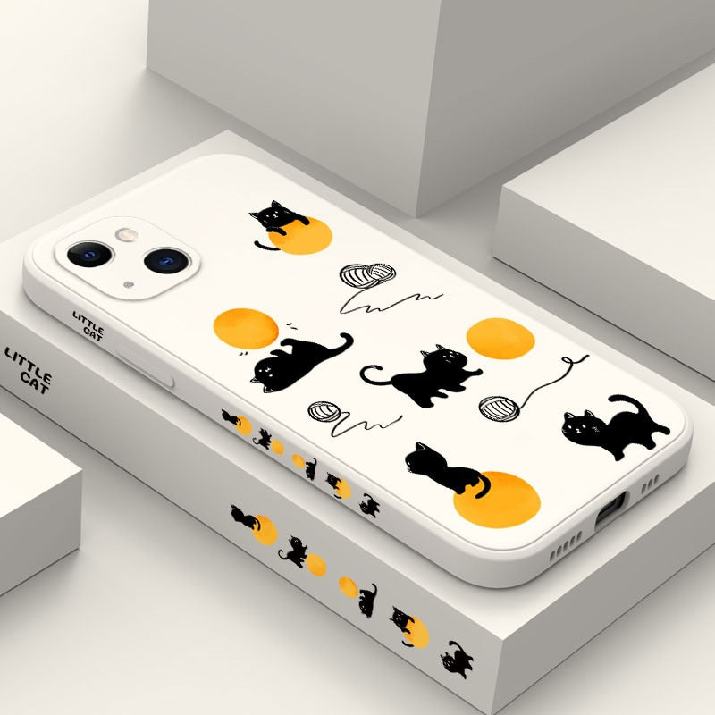 Cute iPhone Black Cat Phone Case - Cat Phone Case