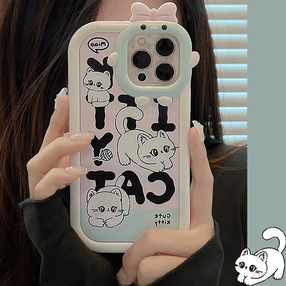 Cute Kitty Cat iPhone Case - for iphone 14 - Cat Phone Case