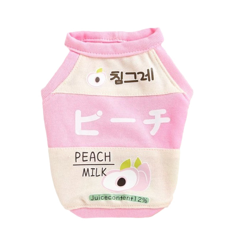 Cute Milk Clothes for Cats - Shirt Peach / S - Clothes for