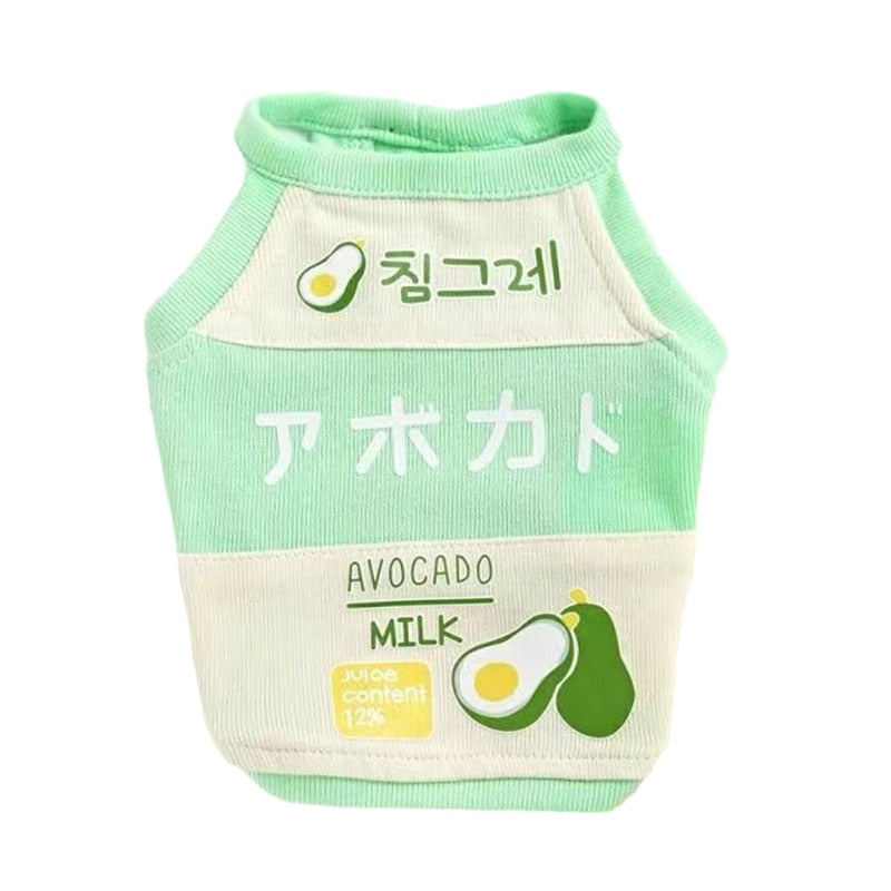 Cute Milk Clothes for Cats - Shirt Avocado / S - Clothes for
