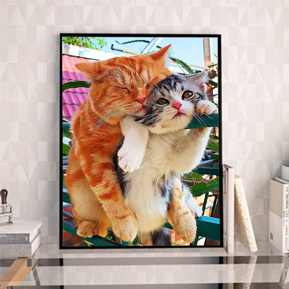 Cute Orange Cat Diamond Painting