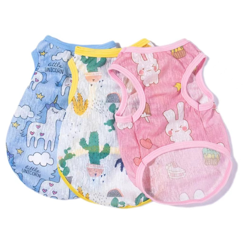 Cute Print Breathable Clothes for Cat - Clothes for cats