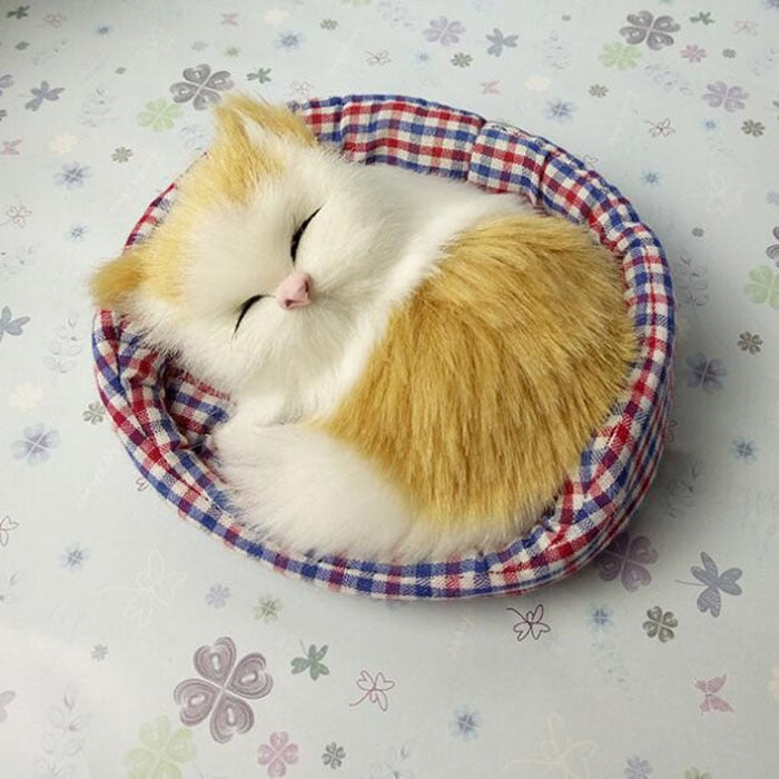 Cute Realistic cat plush - Orange