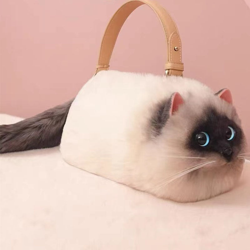 Cute Siamese Handbag - Cat Handbag
