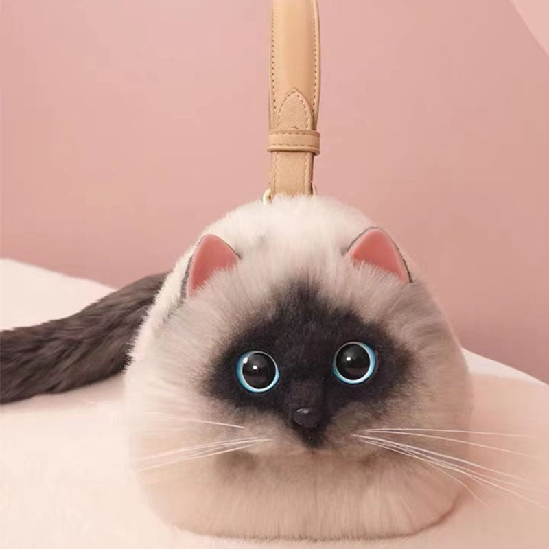 Cute Siamese Handbag - Cat Handbag
