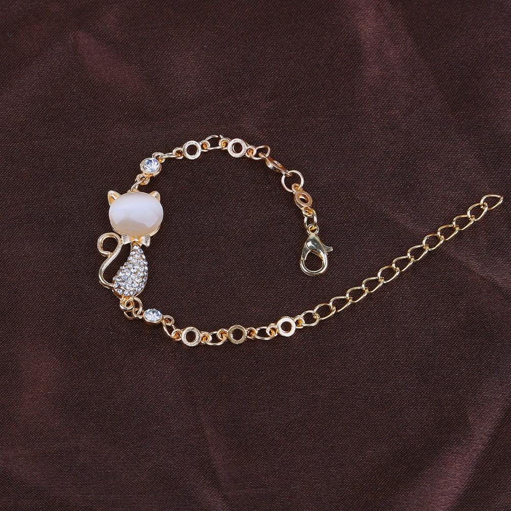 Diamond Cat Bracelet - Cat bracelet