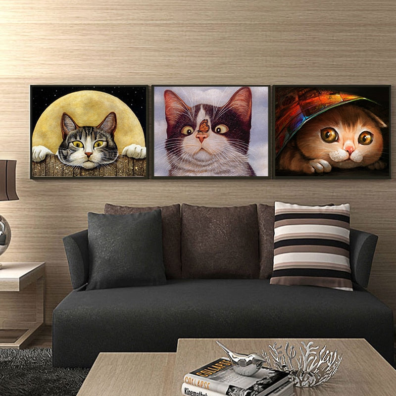 Diamond Painting Crazy Cats