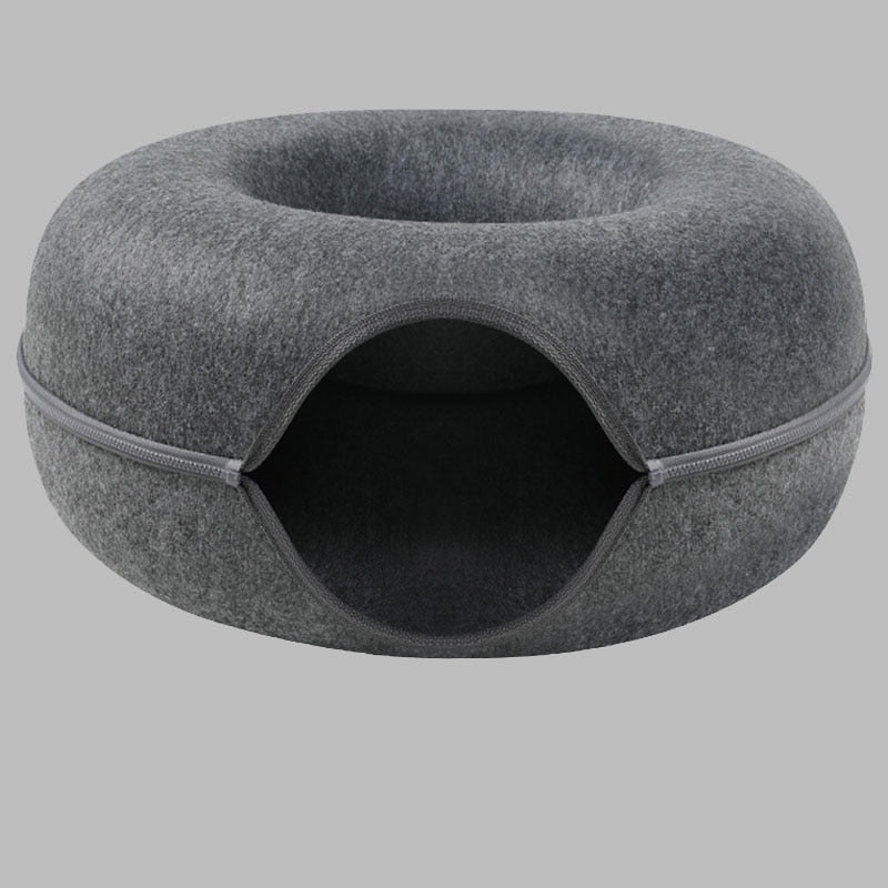 Donut Tunnel Cat Toy - Dark Grey / M - Cat Toys