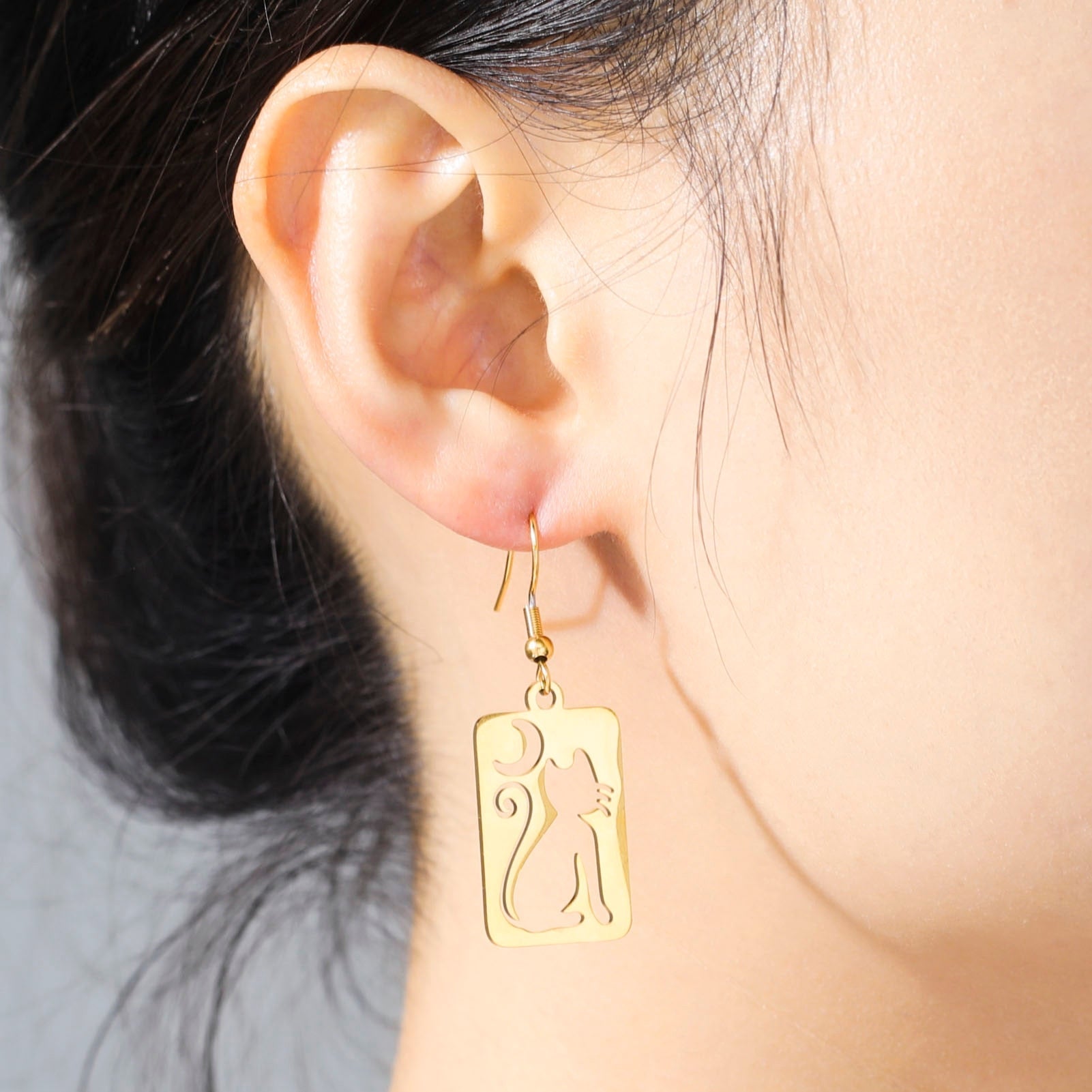 Drop Cat Earrings - Cat earrings