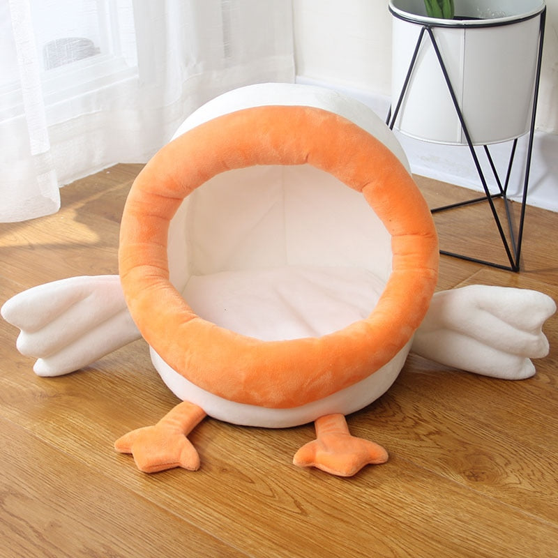 Duck Cat Bed - Orange / S