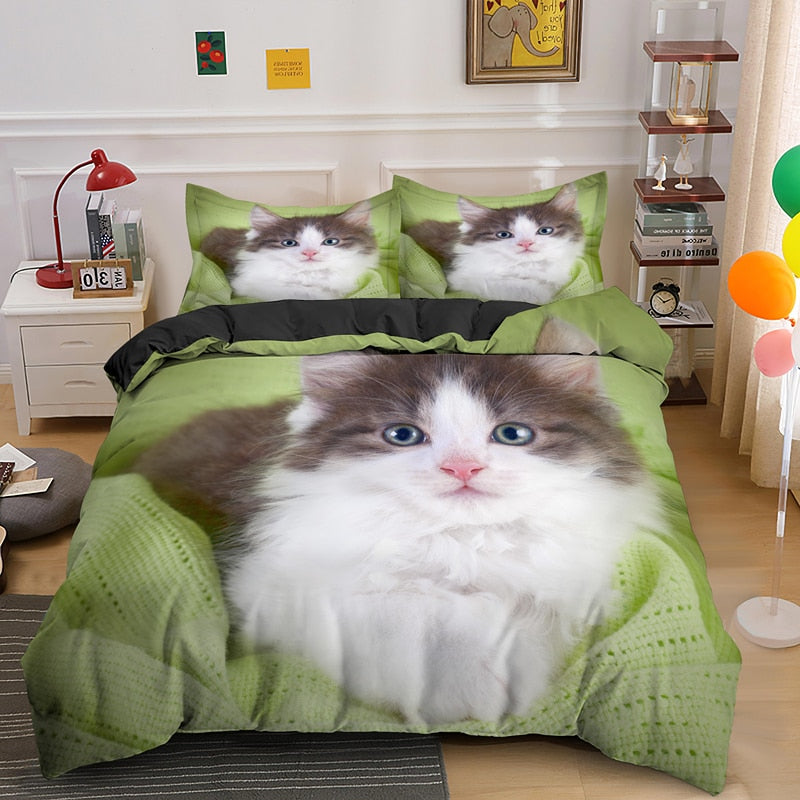 Duvet Cover that Repels Cat Hair - Green / US Twin 173x218cm