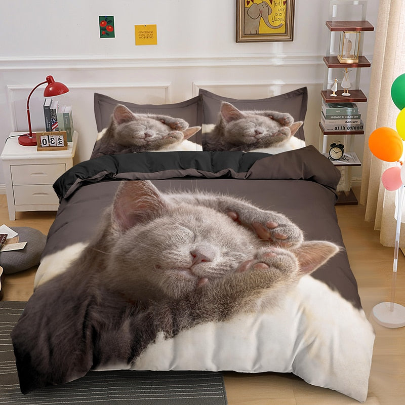 Duvet Cover that Repels Cat Hair - Brown / US Twin 173x218cm