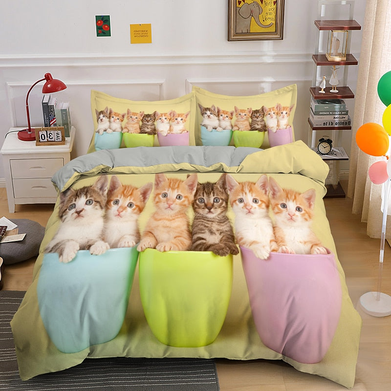Duvet Cover that Repels Cat Hair - Yellow / US Twin