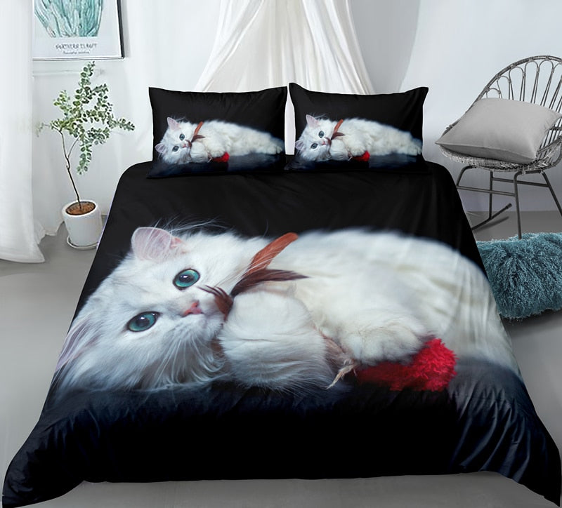 Duvet Cover that Repels Cat Hair - Black / US Twin 173x218cm