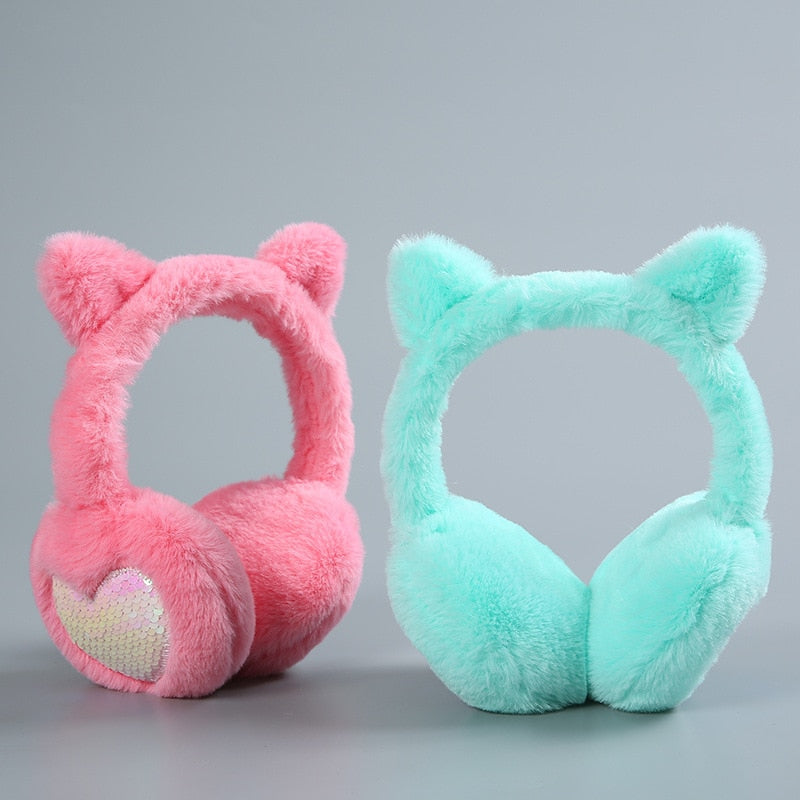 Earmuffs with Cat Ears - Earmuffs with Cat Ears