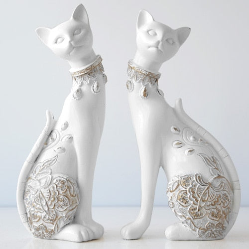 Egypt Cat Statue - White