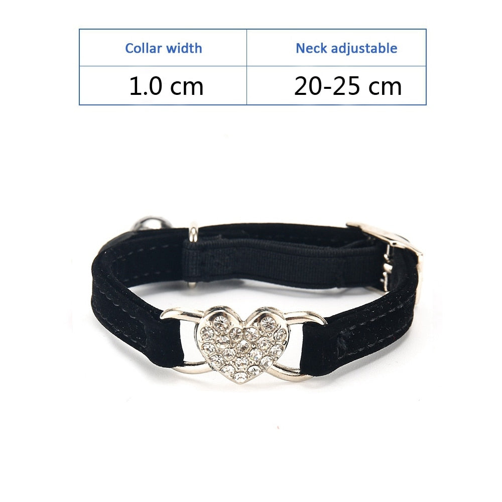 Elastic Cat Collars - Black - Cat collars