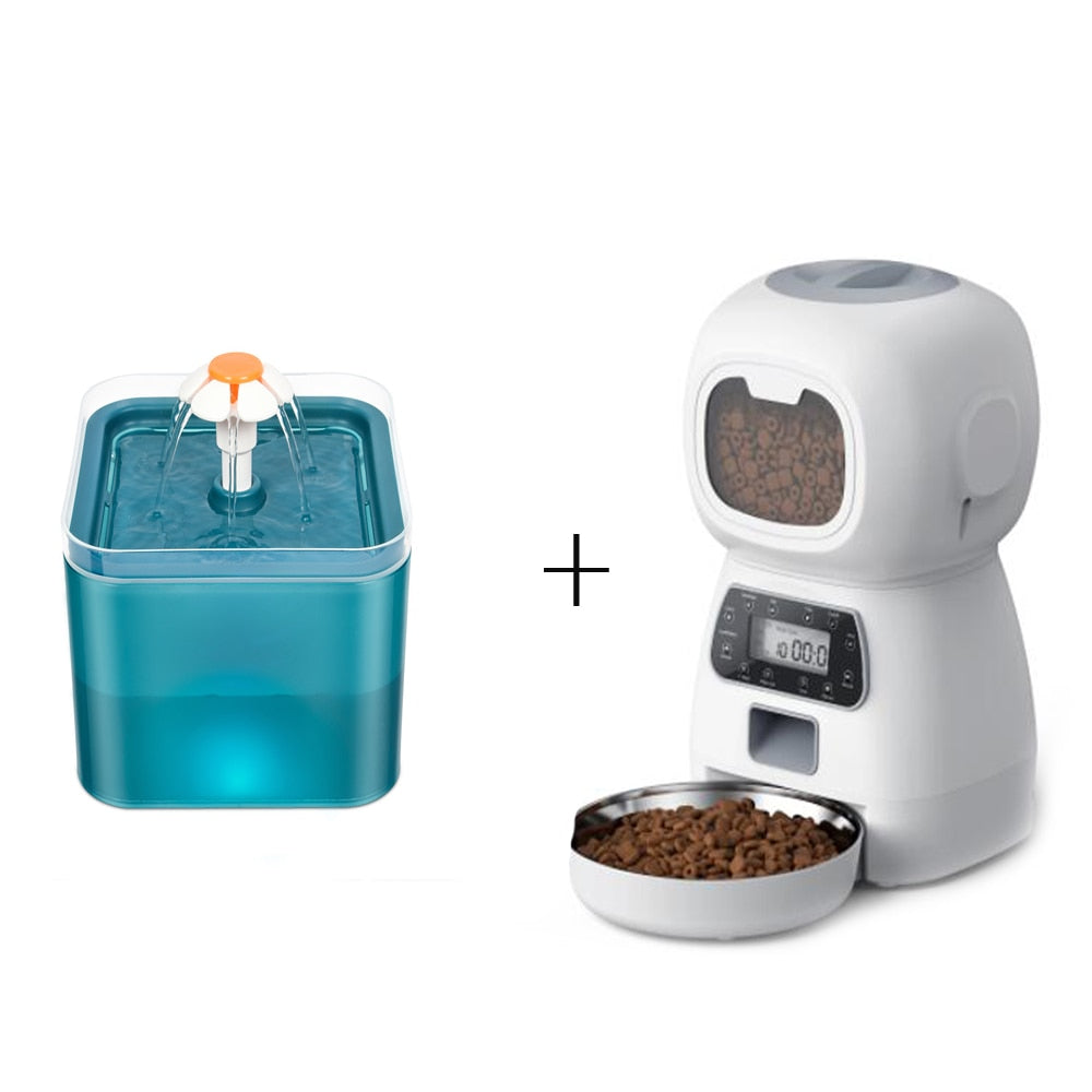 Electronic Cat Food Dispenser - Teal - Cat Food Dispenser