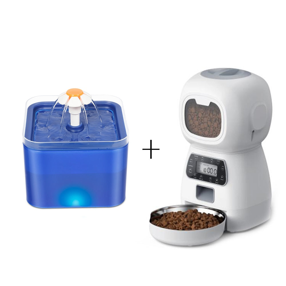 Electronic Cat Food Dispenser - Blue - Cat Food Dispenser