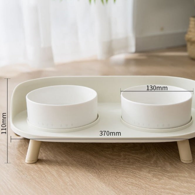 Elegant Cat Bowl - White - Cat Bowls