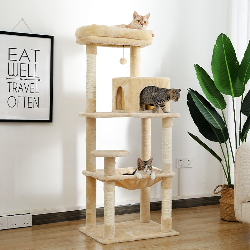 Elegant Cat Tree - Beige / United States