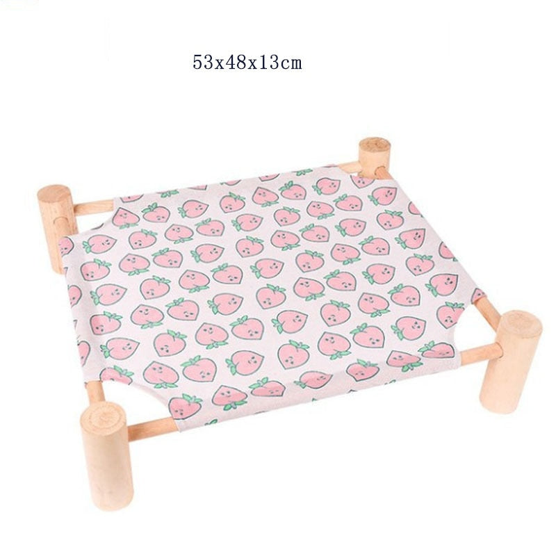 Elevated Cat Bed - Peach