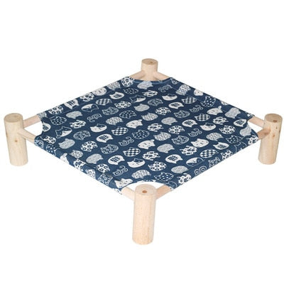 Elevated Cat Bed - Blue Cat