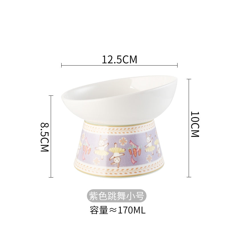 Elevated Ceramic Cat Bowl - Cat Bowls