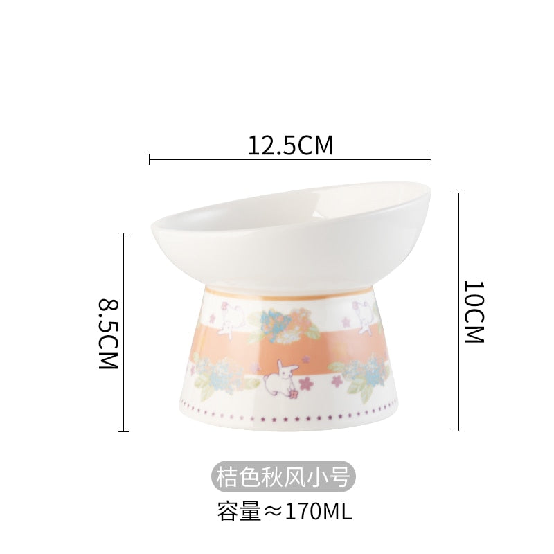 Elevated Ceramic Cat Bowl - Cat Bowls