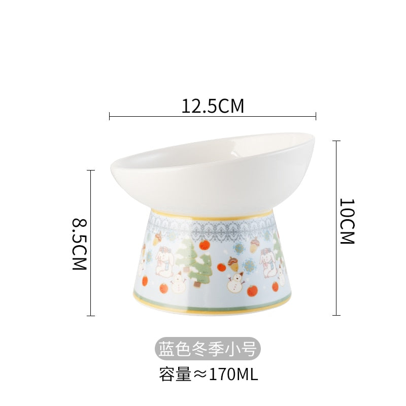 Elevated Ceramic Cat Bowl - Cat Bowls