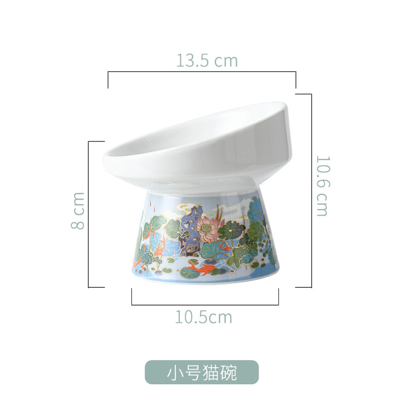 Elevated Ceramic Cat Bowl - Cat Bowls