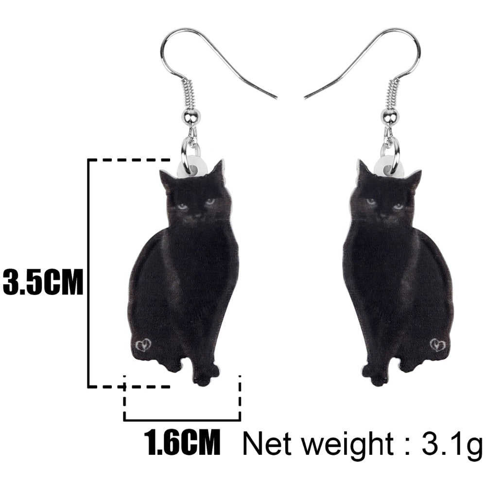 Fat Cat Earrings - Cat earrings