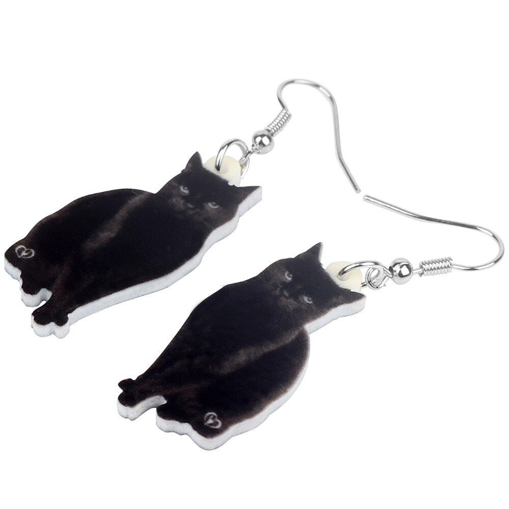 Fat Cat Earrings - Cat earrings
