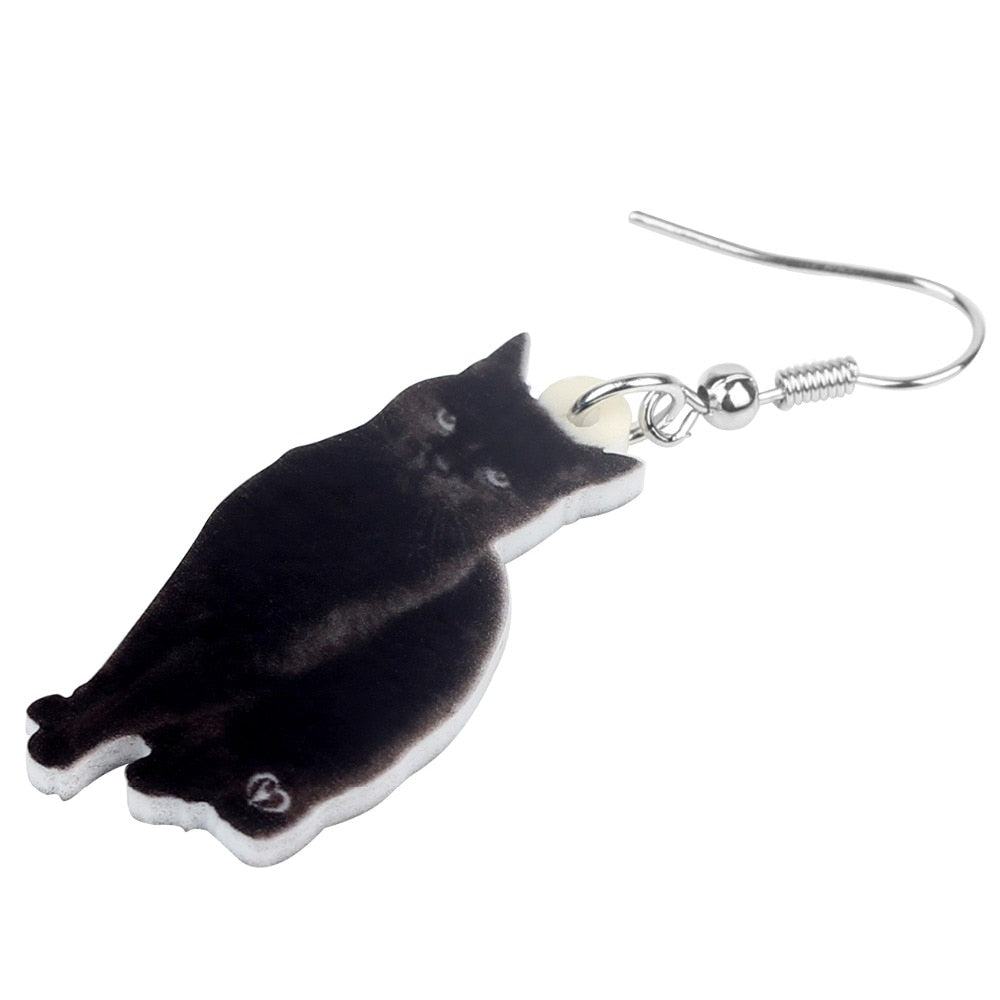 Fat Cat Earrings - Cat earrings