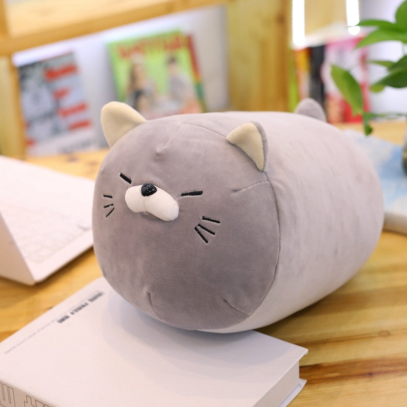 Fat Cat Pillow - 40cm / Grey