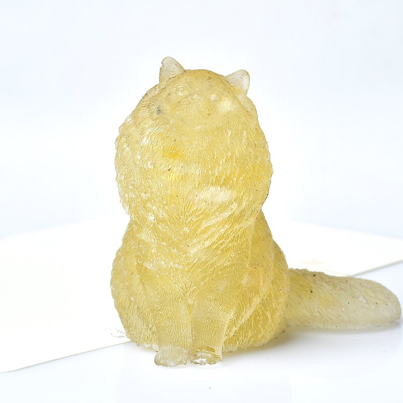 Fat Cat Statue - Light Yellow