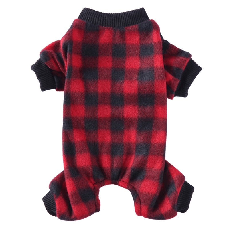Flannel Pajamas for Cats - Red / S - Pajamas for Cats