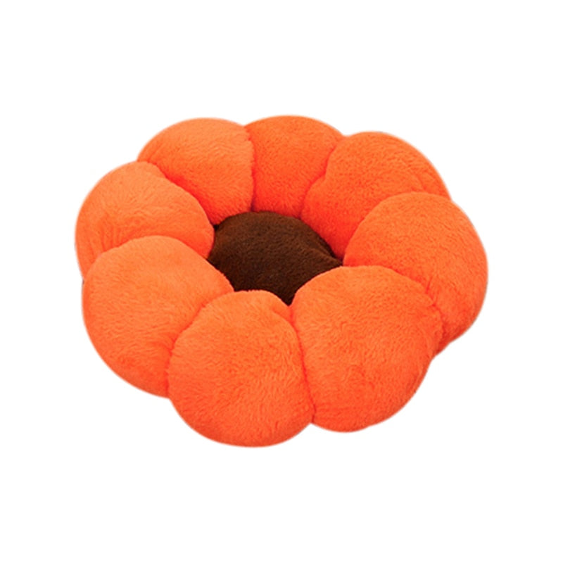 Flower Cat Bed - Orange / S