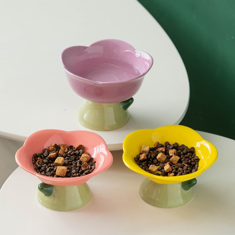 Flower Cat Bowl - Cat Bowls