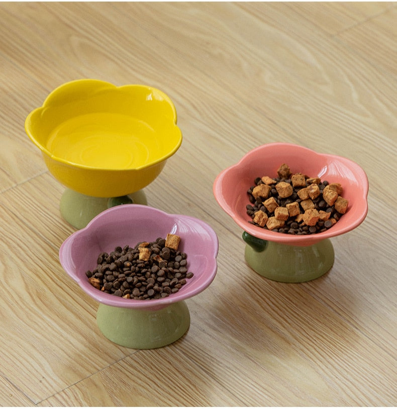 Flower Cat Bowl - Cat Bowls