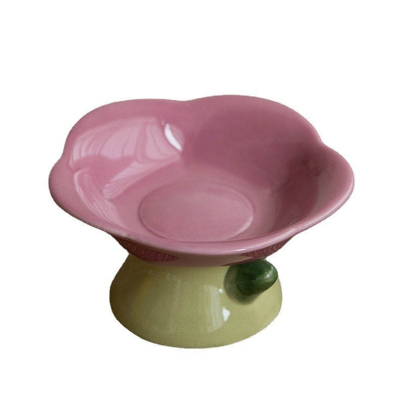 Flower Cat Bowl - Purple - Cat Bowls