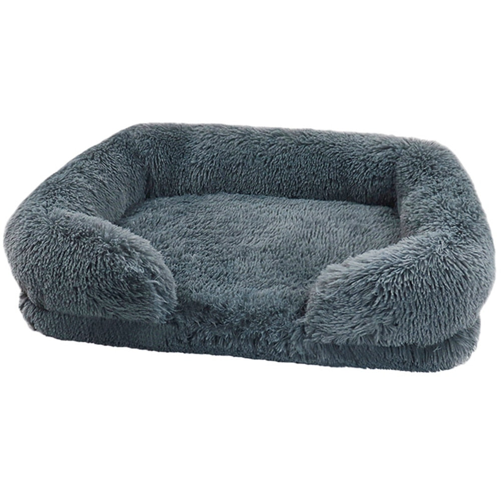 Fluffy Cat Bed - Dark Grey / S / United States
