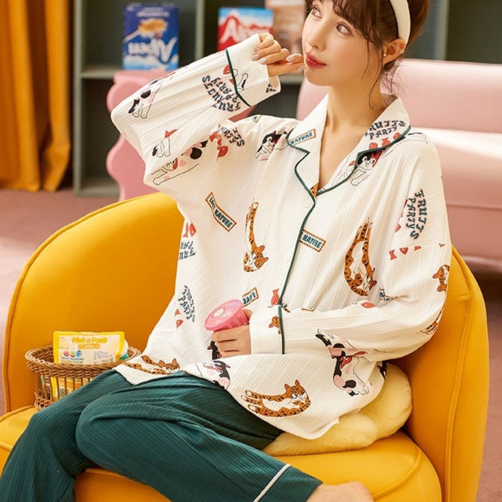 Fluffy Cat Pajamas - Cat pajamas