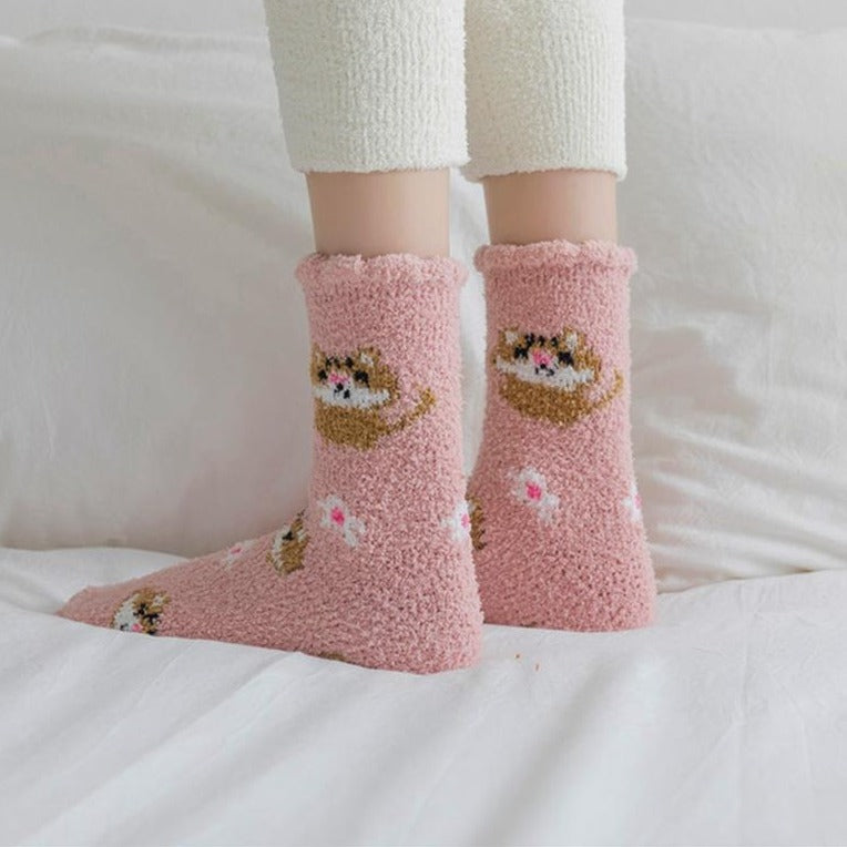 Fluffy Cat Socks - Cat Socks